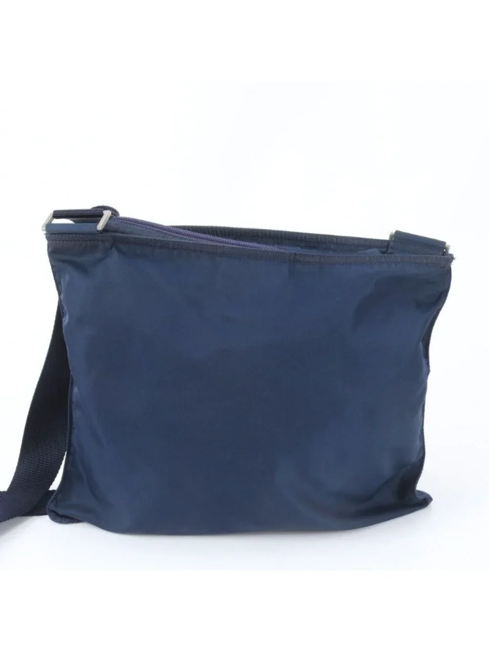 Prada Tessuto Nylon Triangle Logo Shoulder Bag Crossbody Messenger Navy